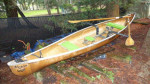 Easy Rider Canoe rowing shell with sliding seat rowing rigging