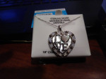 Sterling and mother of pearl pendant & chain