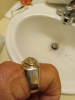 Large sterling Harley Davidson ring size 15