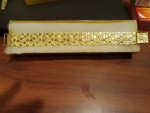 Large 10k gold nugget bracelet