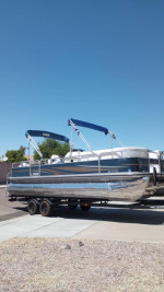 Tritoon 150 HP 24 foot pontoon