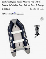 NEW! HydroForce Zodiac Style Inflatable Boat FullSet originally1200now