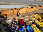 21' wooden sea kayak with all accessories