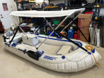 SEA EAGLE SE9 BOAT/RAFT W/FISH-N-TROLL, WATERSNAKE MOTOR AND CANOPY