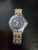 🔥RARE Breitling Colt Ref A57035 S/S Blue 38mm Date Gents Quartz Watch