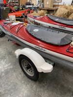 2 eddyline kayaks and trailer