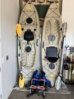 2 Fishing Kayaks plus Accessories