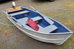 Elegant 12' Aluminum Boat w/ Motor Oars FullSet Light 2 Load in Truck!