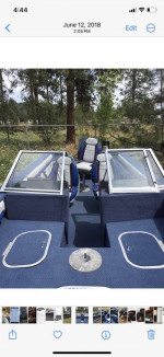 17th foot spectrum, aluminum boat and motor and trailer