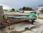 14’ aluminum boat & trailer