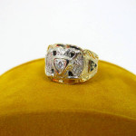 32nd DEGREE SCOTTISH RITE MASONIC RING ~ 14K ~ 1/4 DIAMOND ~ SIZE 9