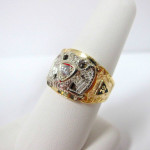 32nd DEGREE SCOTTISH RITE MASONIC RING ~ 14K ~ 1/4 DIAMOND ~ SIZE 9