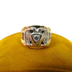 32nd DEGREE SCOTTISH RITE MASONIC RING ~ 14K ~ 1/4 DIAMOND ~ SIZE 9