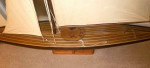 Large scale Pond yacht handcrafted from timber, cotton sails, stand...
