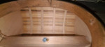 Large scale Pond yacht handcrafted from timber, cotton sails, stand...