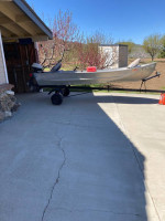 Lake and harbor Skiff - 14ft Aluminum Boat/Trailer and outboard