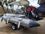 14.1 Foot Rigid Inflatable with 20hp Mercury & Trailer