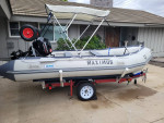 14.1 Foot Rigid Inflatable with 20hp Mercury & Trailer
