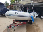 14.1 Foot Rigid Inflatable with 20hp Mercury & Trailer