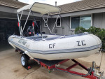 14.1 Foot Rigid Inflatable with 20hp Mercury & Trailer
