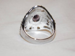 NEW LADIES PURPLE & WHITE TOPAZ RING ~ SIZE 9 ~ FINE COSTUME RING