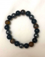 BRACELET - Triple Protection - Tigers Eye - Black Obsidian - Hematite