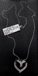 1/4 CTTW DIAMOND HEART 18-inch STERLING SILVER PENDANT NECKLACE