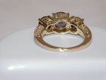 LADIES PURPLE TOPAZ SIZE 7.5 ART DECO COSTUME RING
