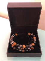 BRACELET - Tiger Eye,  Black Obsidian, and Hematite Triple Protection