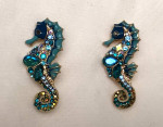 JEWELRY LOT of 3 TURTLE AND SEA HORSES PINS Metal Jewelry Art Pins NEW