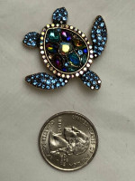 JEWELRY LOT of 3 TURTLE AND SEA HORSES PINS Metal Jewelry Art Pins NEW