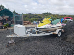 Three person Seadoo Jet Ski and a two Sea Doo trailer