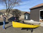 New Wenonah Yellow T-Formex Spirit 2 Canoe - 73lbs