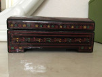 Burmese Lacqured Painted Wood Box for Jewelry or Trinkets