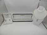 Solid 925 Sterling silver/blue topaz set, tested