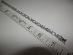 Solid 925 Sterling silver/blue topaz set, tested