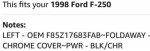 97-03 Ford F150/250 Brand New Mirror