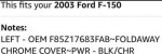 97-03 Ford F150/250 Brand New Mirror