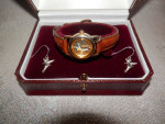 Disney Tinker Bell watch and 925 Sterling silver earrings