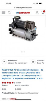 Mercedes air suspension compressor