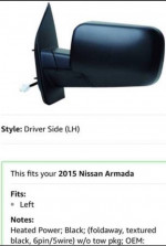 Nissan Titan-Armada-Infiniti Qx56(04-15)Mirror