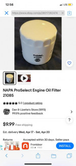 NAPA ProSelect Engine Oil Filters