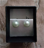 Earrings Pearl Stud -Honora-Shades of Green-5 or 7mm NEW. Your choice@
