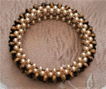 Bracelet Pearl Wide Woven Stretch-Honora-YOUR Choice of Colors