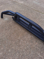 A Jeep bumper guard and winch holder