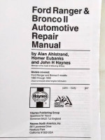 Ford Ranger & Bronco 2 Repair Manual