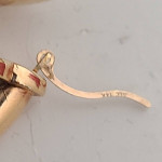 14K Gold and Onyx 1.5" Hoop Earrings