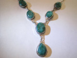 Necklace Southwestern Malachite and Sterling Silver gem stone gorgeous