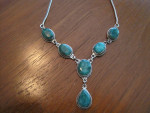 Necklace Southwestern Malachite and Sterling Silver gem stone gorgeous