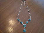 Necklace Southwestern Malachite and Sterling Silver gem stone gorgeous